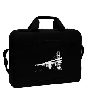 Bay Bridge Cutout Design 15&#x22; Dark Laptop / Tablet Case Bag by TooLoud
