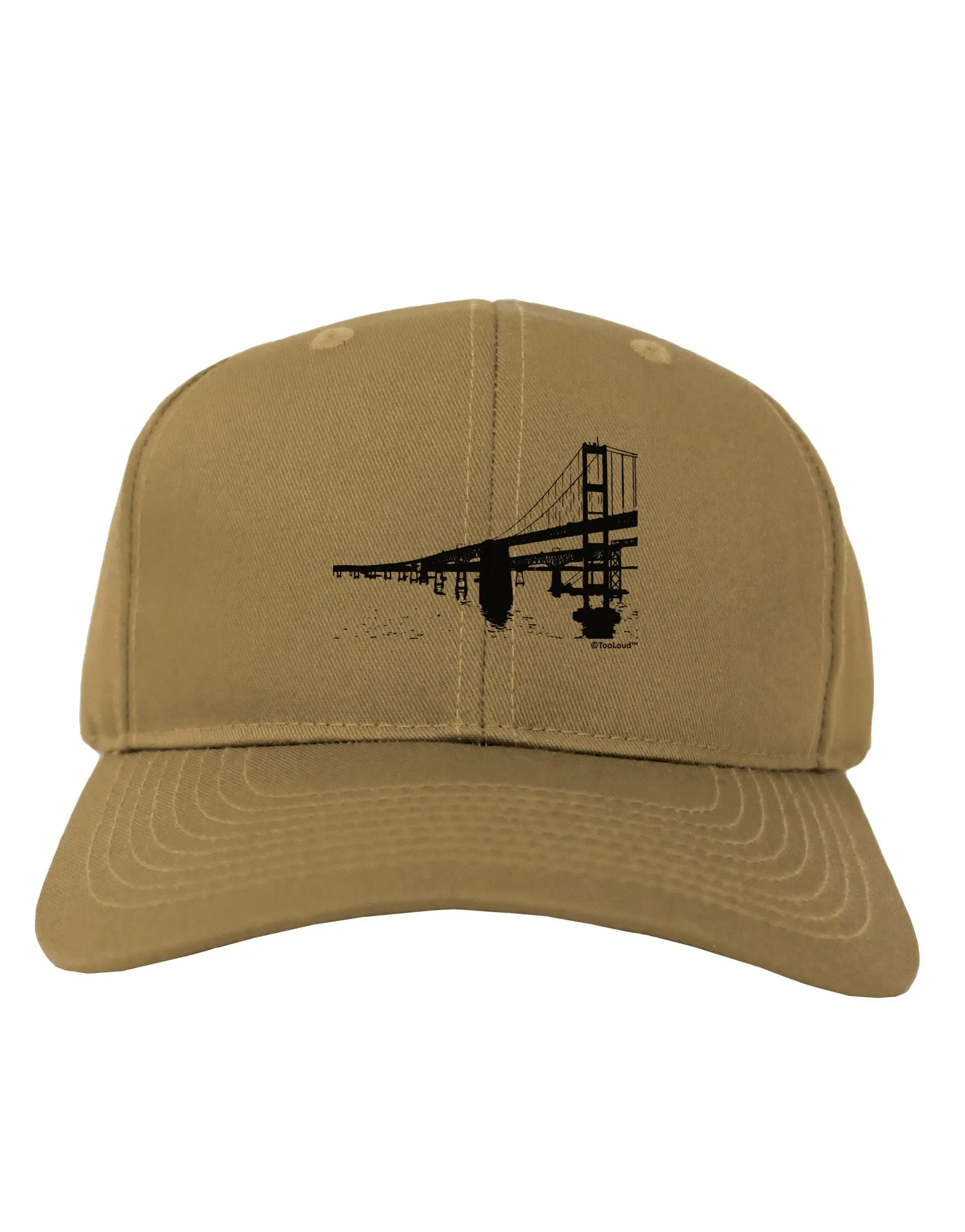 Bay Bridge Cutout Design Adult Baseball Cap Hat by TooLoud