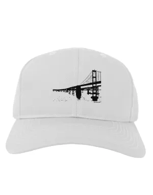 Bay Bridge Cutout Design Adult Baseball Cap Hat by TooLoud