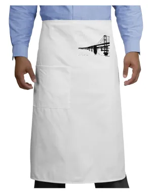 Bay Bridge Cutout Design Adult Bistro Apron by TooLoud