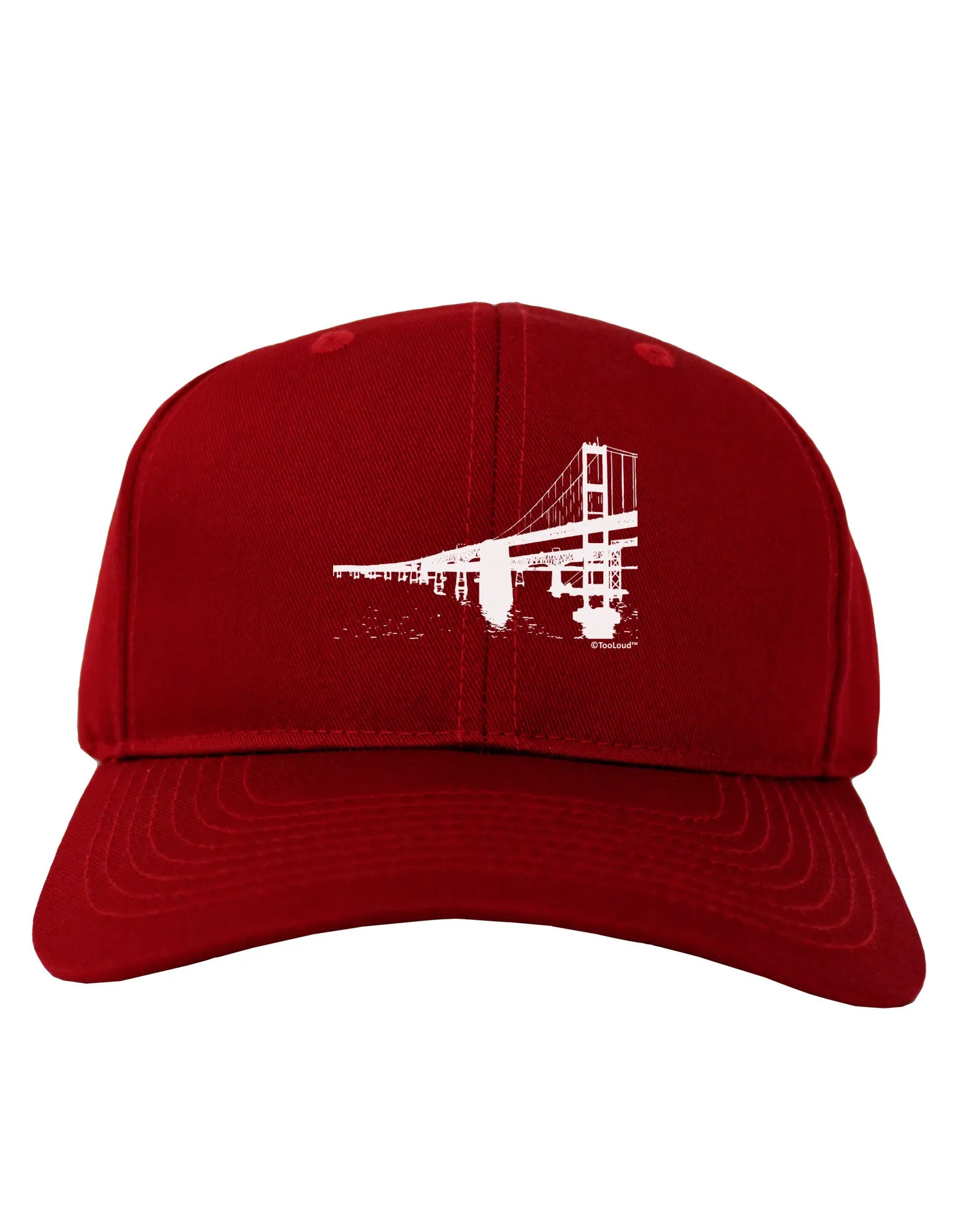 Bay Bridge Cutout Design Adult Dark Baseball Cap Hat by TooLoud