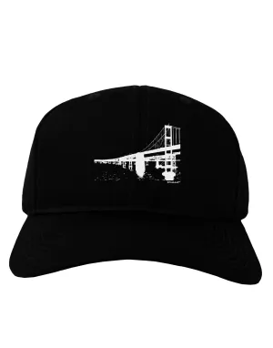 Bay Bridge Cutout Design Adult Dark Baseball Cap Hat by TooLoud