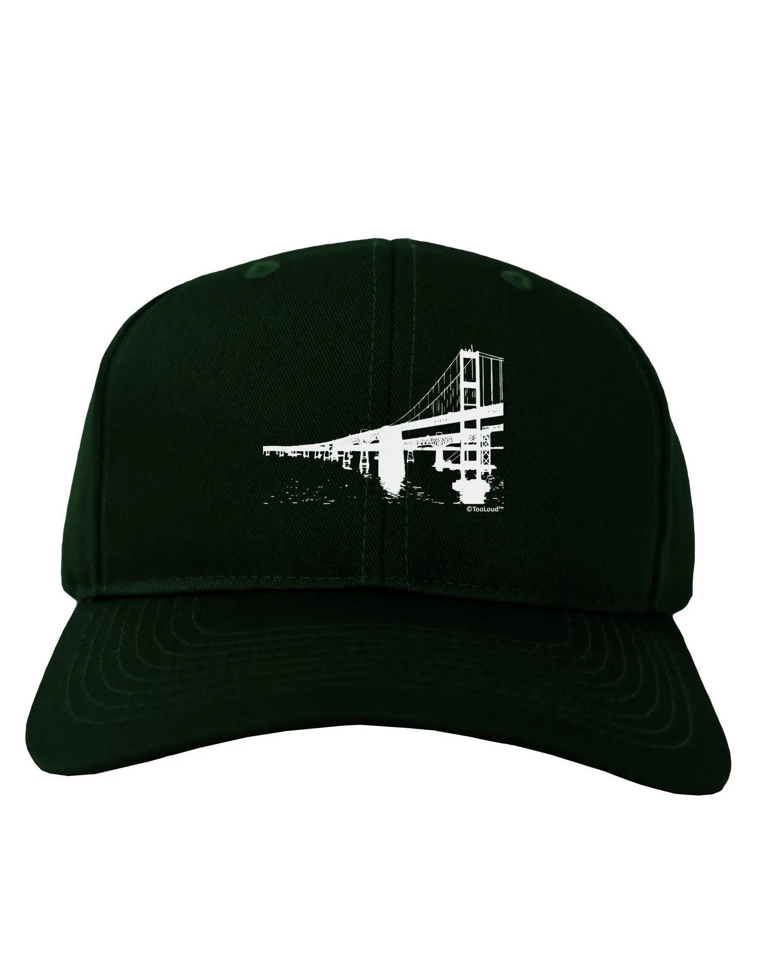 Bay Bridge Cutout Design Adult Dark Baseball Cap Hat by TooLoud