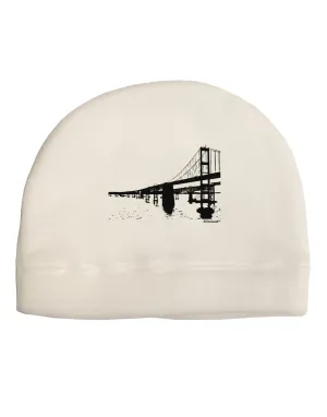 Bay Bridge Cutout Design Adult Fleece Beanie Cap Hat by TooLoud