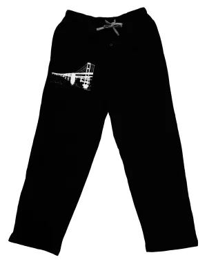 Bay Bridge Cutout Design Adult Lounge Pants - Black by TooLoud