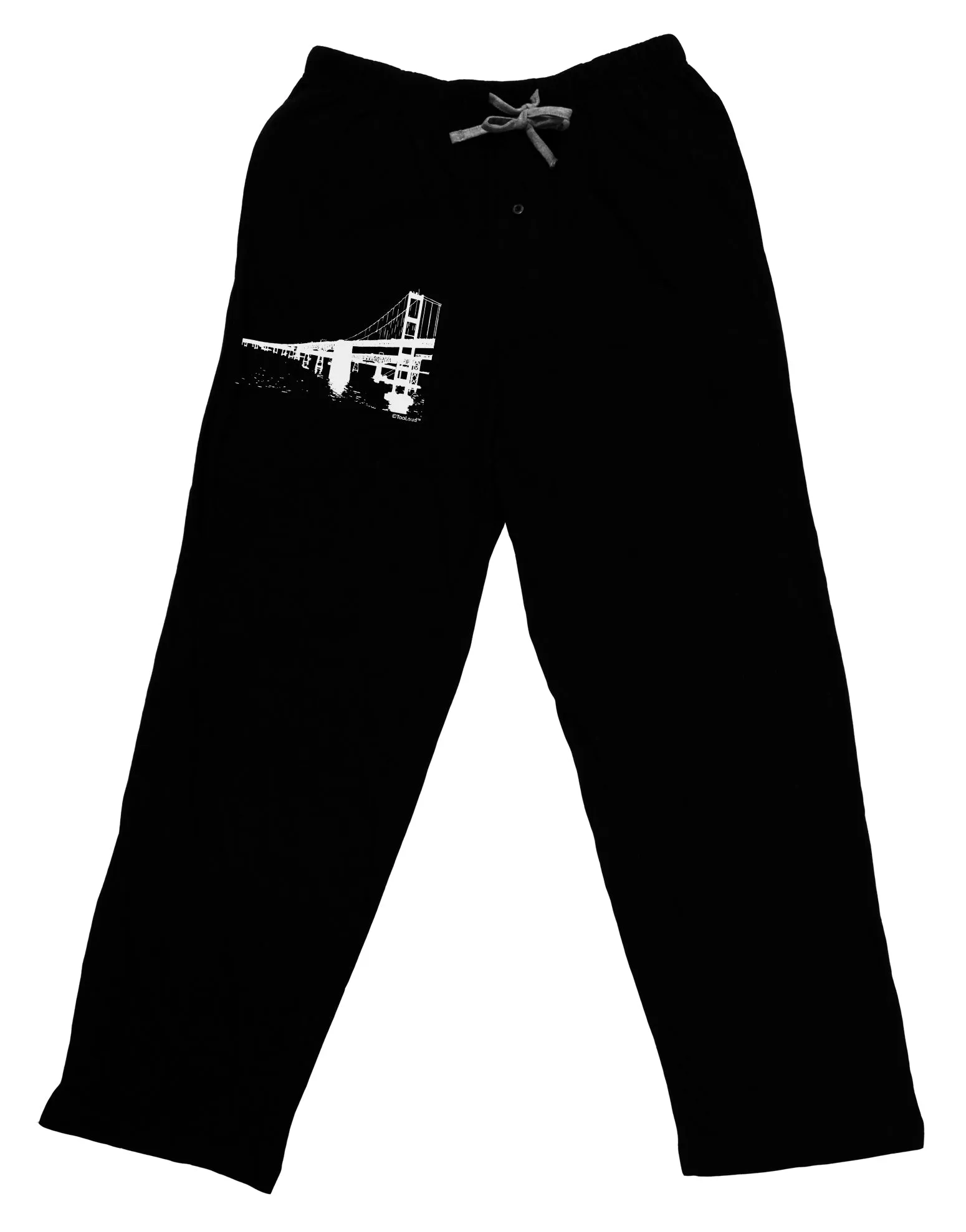 Bay Bridge Cutout Design Adult Lounge Pants - Black by TooLoud