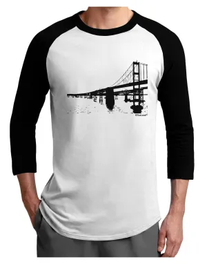 Bay Bridge Cutout Design Adult Raglan Shirt by TooLoud