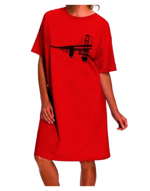 Bay Bridge Cutout Design Adult Wear Around Night Shirt and Dress by TooLoud