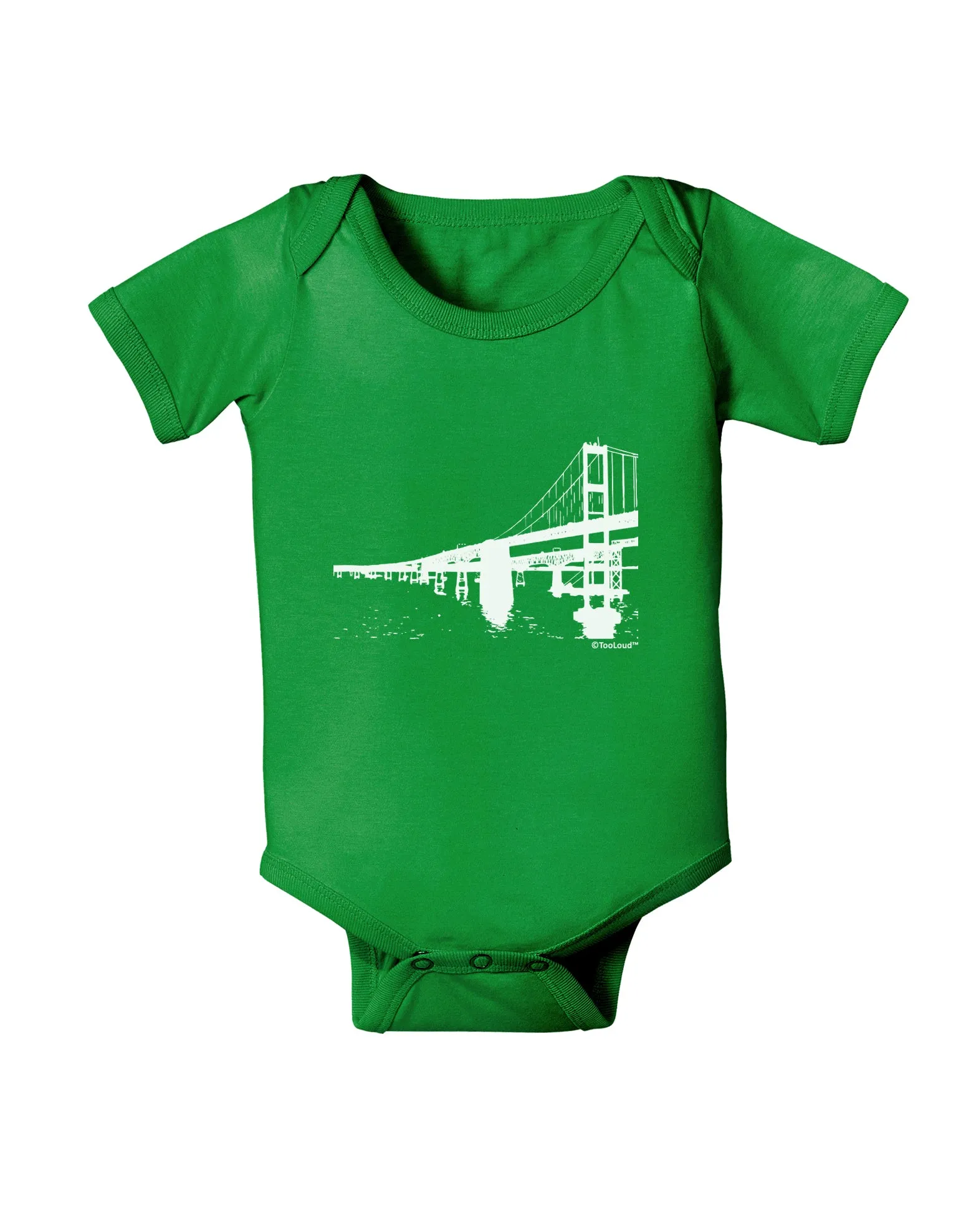 Bay Bridge Cutout Design Baby Bodysuit Dark by TooLoud