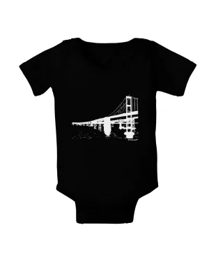 Bay Bridge Cutout Design Baby Bodysuit Dark by TooLoud