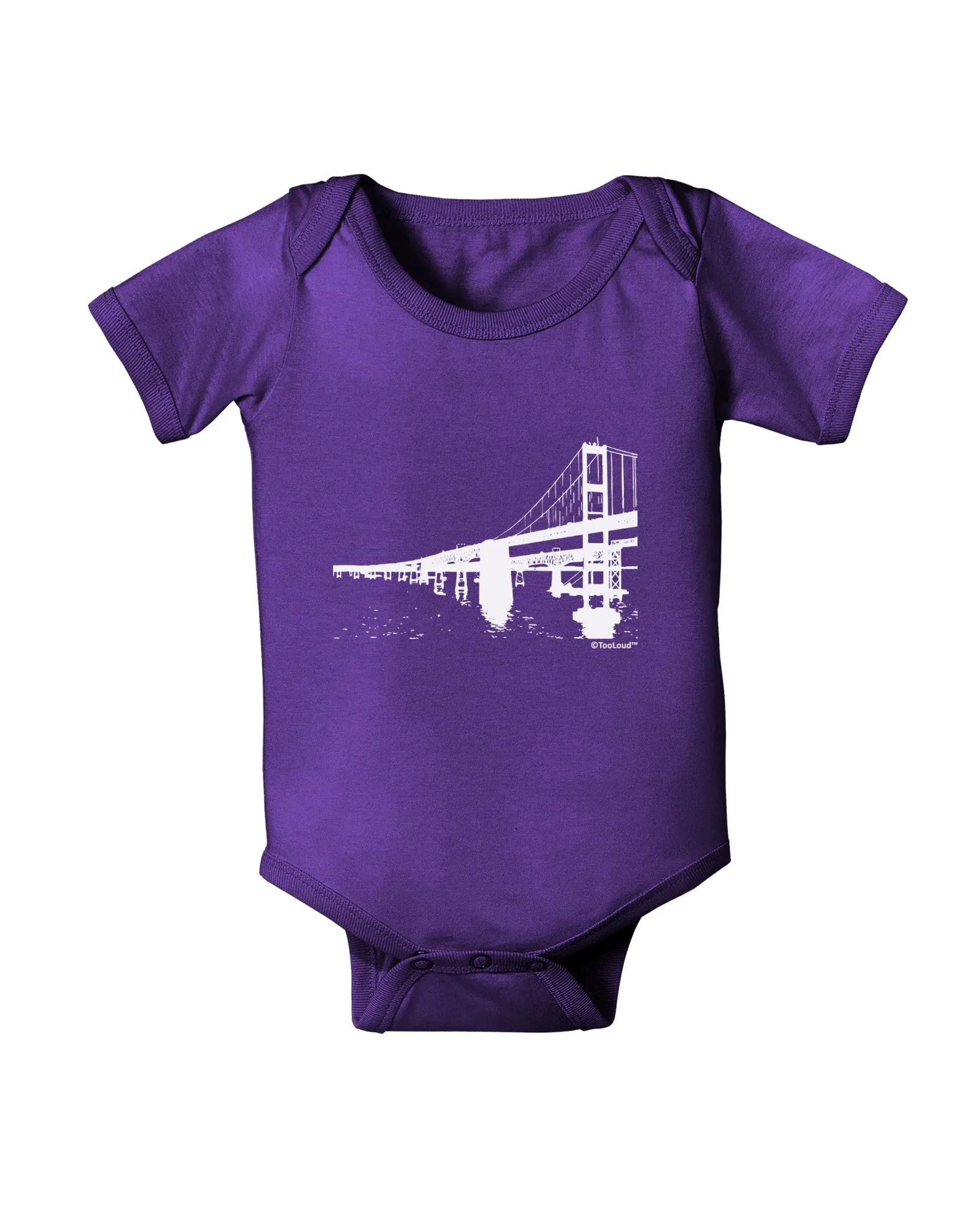Bay Bridge Cutout Design Baby Bodysuit Dark by TooLoud