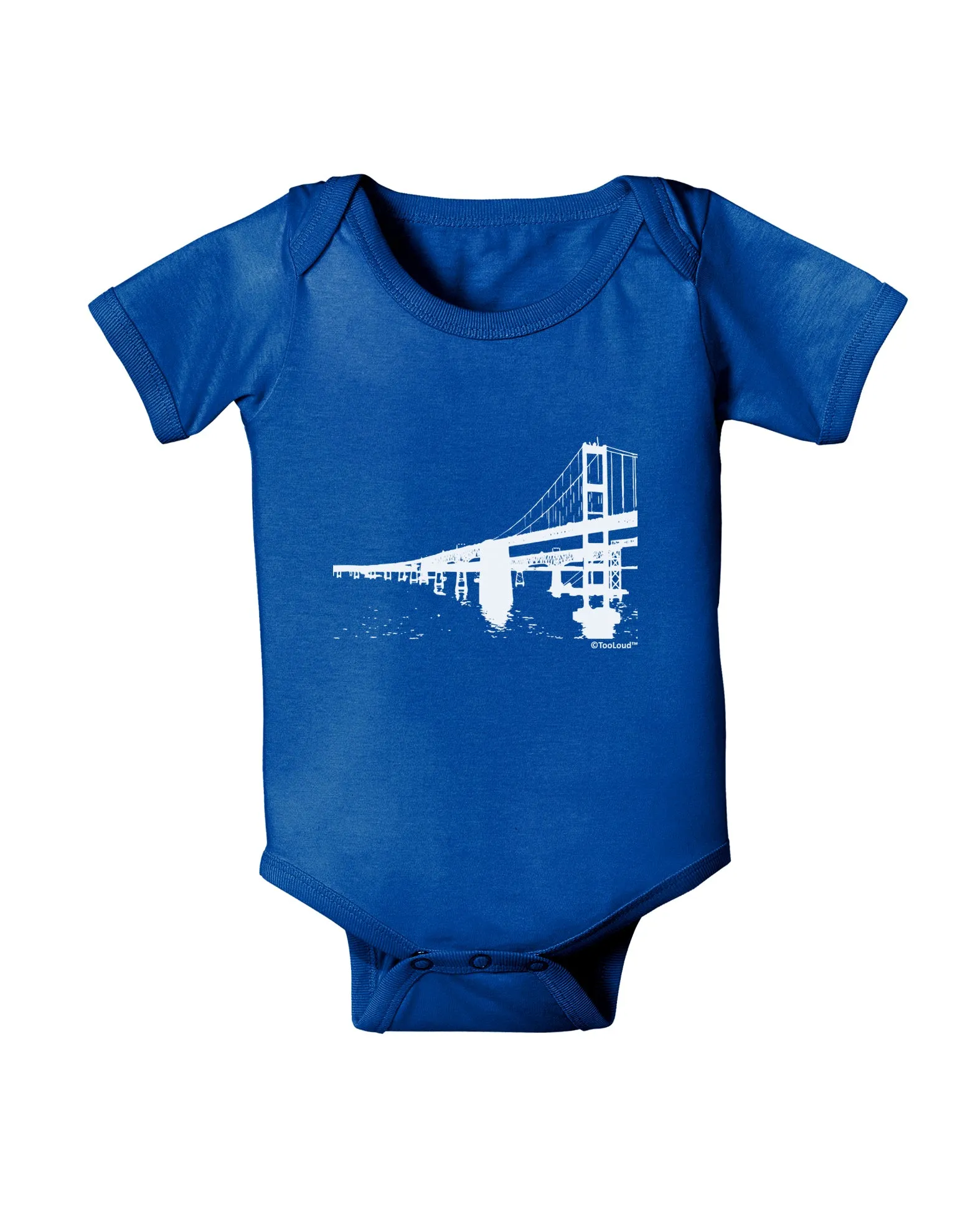 Bay Bridge Cutout Design Baby Bodysuit Dark by TooLoud