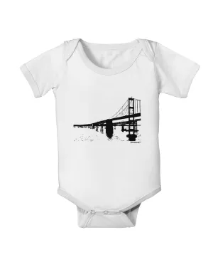 Bay Bridge Cutout Design Baby Romper Bodysuit by TooLoud