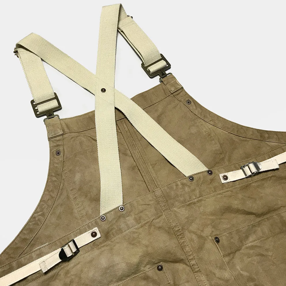 BZEN M.1099 DECKS-9P UNISEX REGULAR FIT 9 POCKET USN INSPIRED CANVAS VEGGIE DYED OVERALL-12oz-E0 ANTIQUE BRONZE
