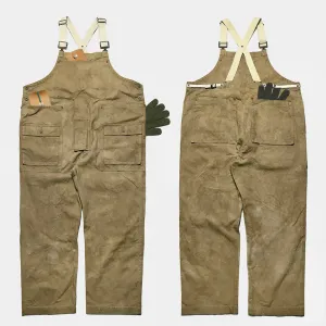 BZEN M.1099 DECKS-9P UNISEX REGULAR FIT 9 POCKET USN INSPIRED CANVAS VEGGIE DYED OVERALL-12oz-E0 ANTIQUE BRONZE