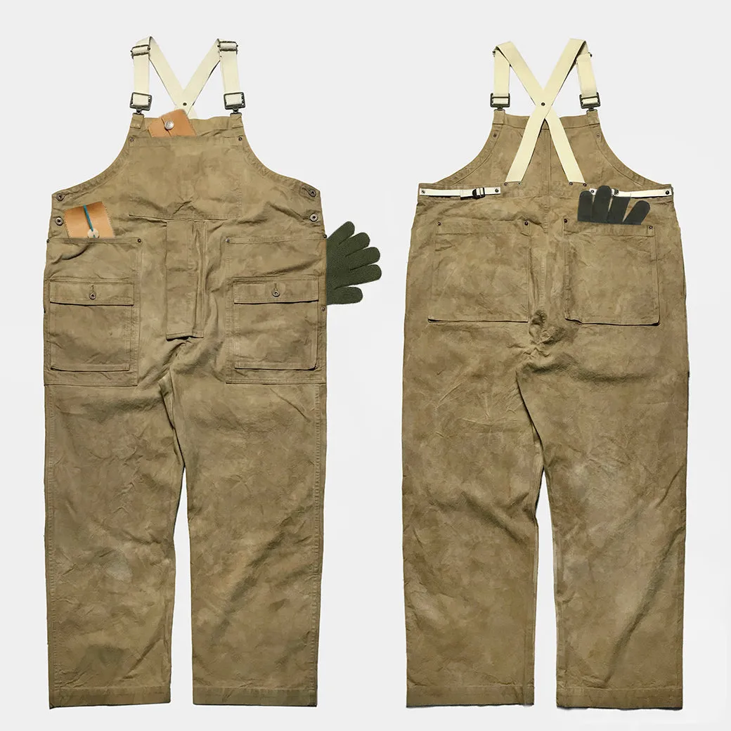 BZEN M.1099 DECKS-9P UNISEX REGULAR FIT 9 POCKET USN INSPIRED CANVAS VEGGIE DYED OVERALL-12oz-E0 ANTIQUE BRONZE