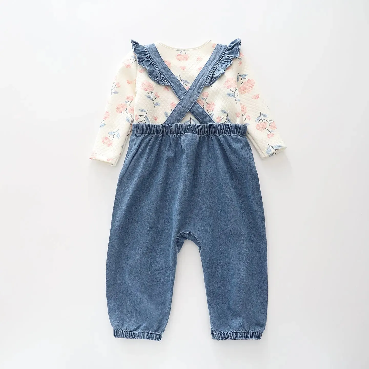 Chambray Overalls Set