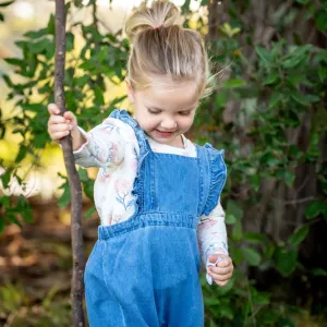 Chambray Overalls Set