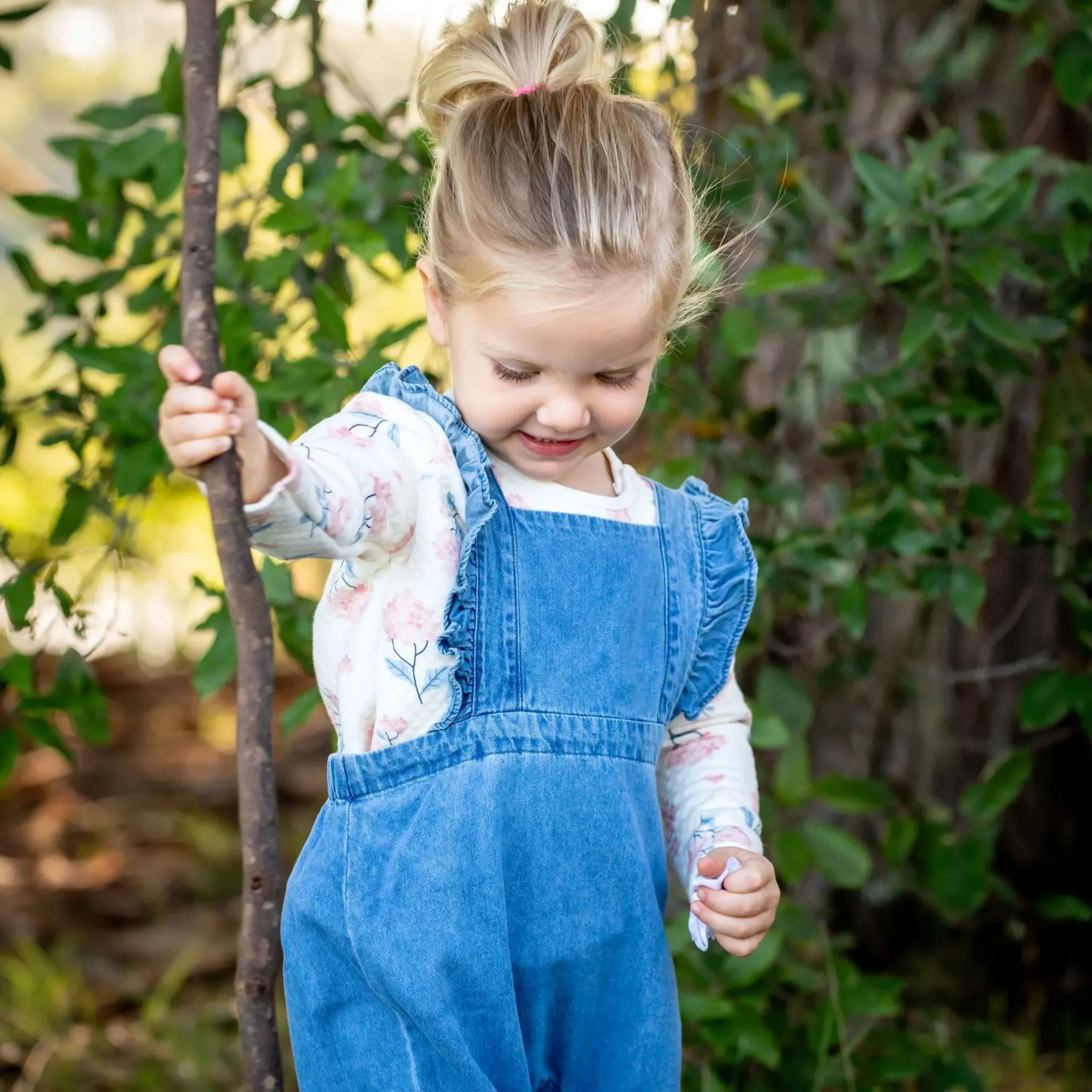 Chambray Overalls Set