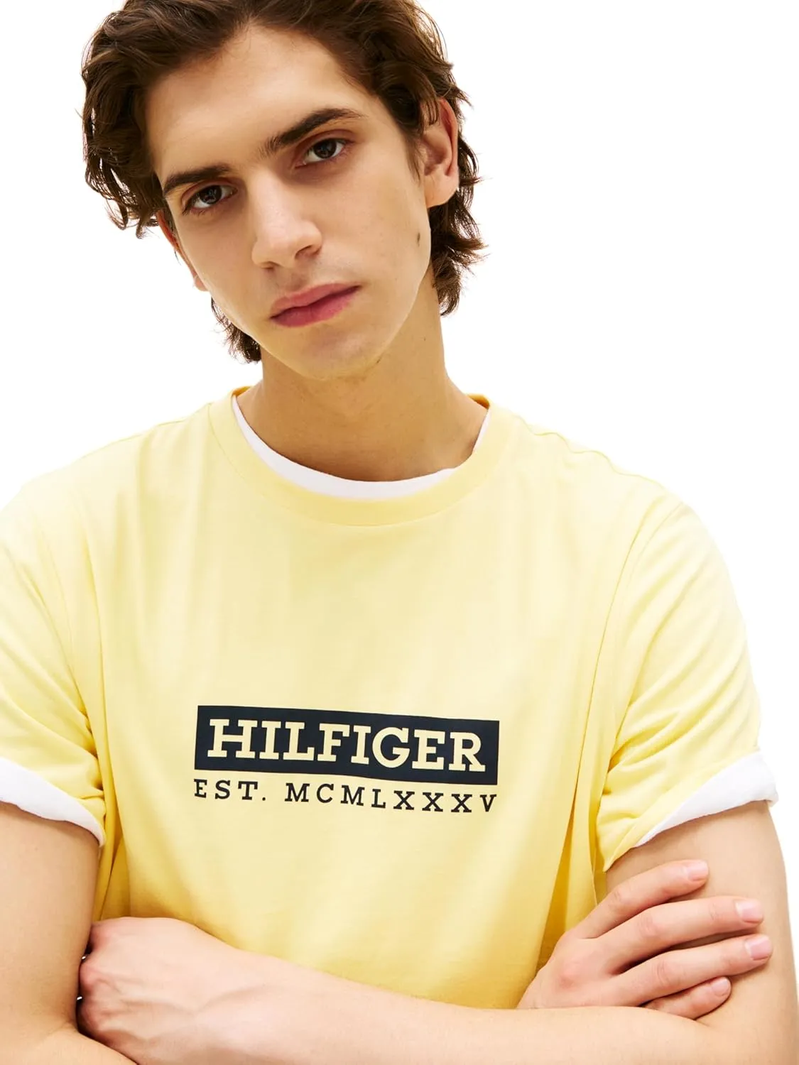 Tommy Hilfiger Men's Short Sleeve Cotton Graphic T-Shirts with Printed Logo, Also Available in Big & Tall