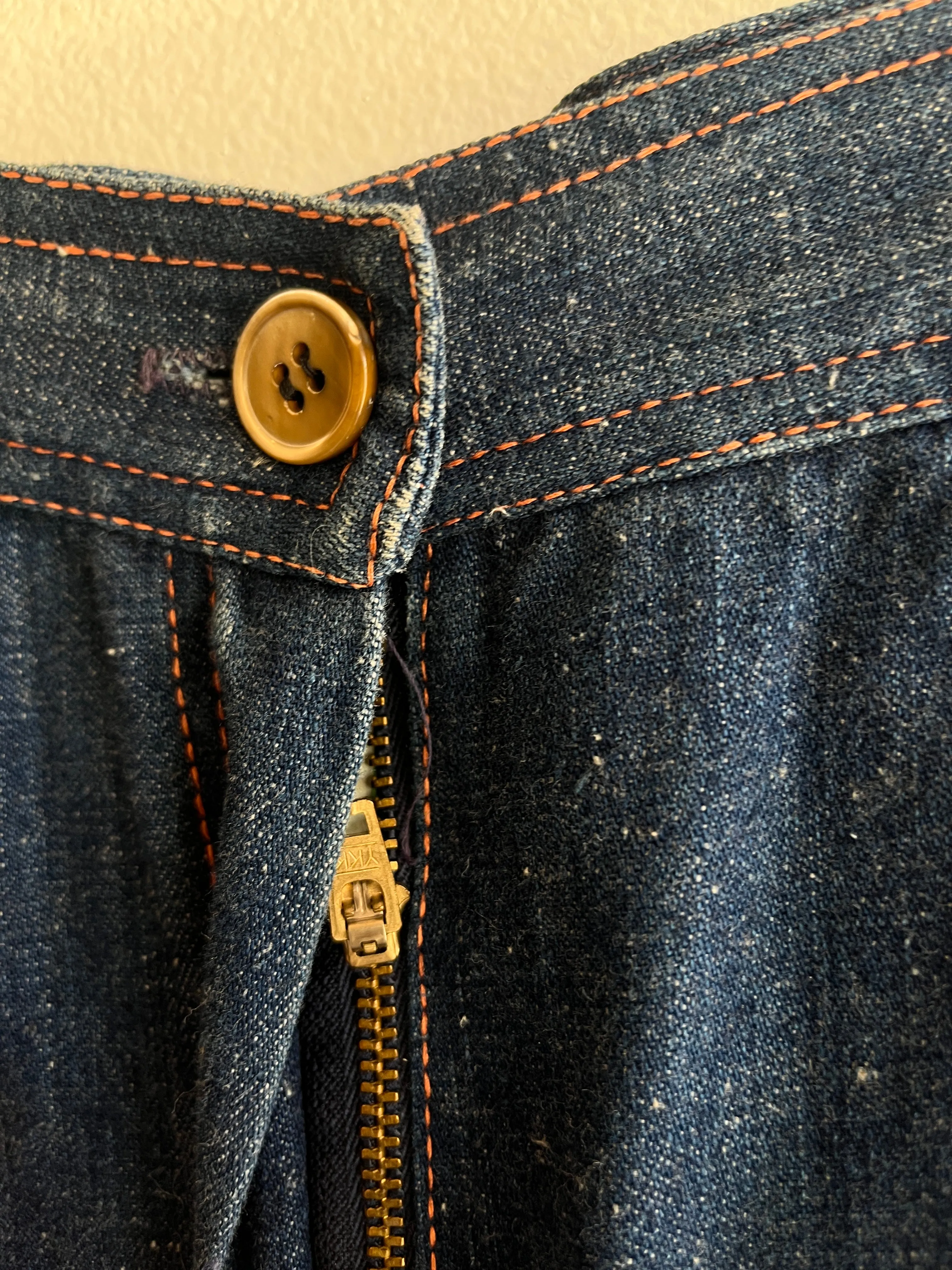 Vintage 1970s Wide Leg Denim Culotte Shorts