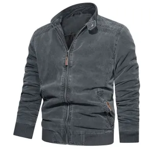 West Louis Mens Spring Casual Fleece Tactical Bomber Jacket