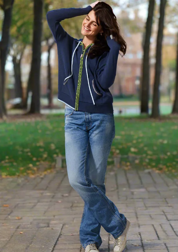 Zip Front Hooded Sweater